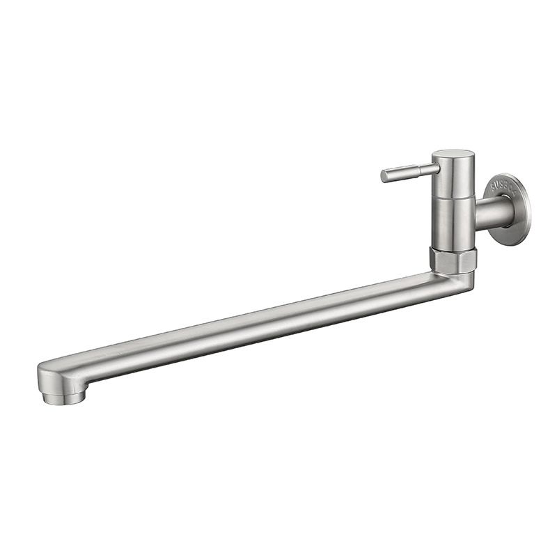 Robinet Pivotant en Acier Inoxydable Monté au Mur – Robinet à Poignée Unique pour Remplissage de Casseroles de Cuisine