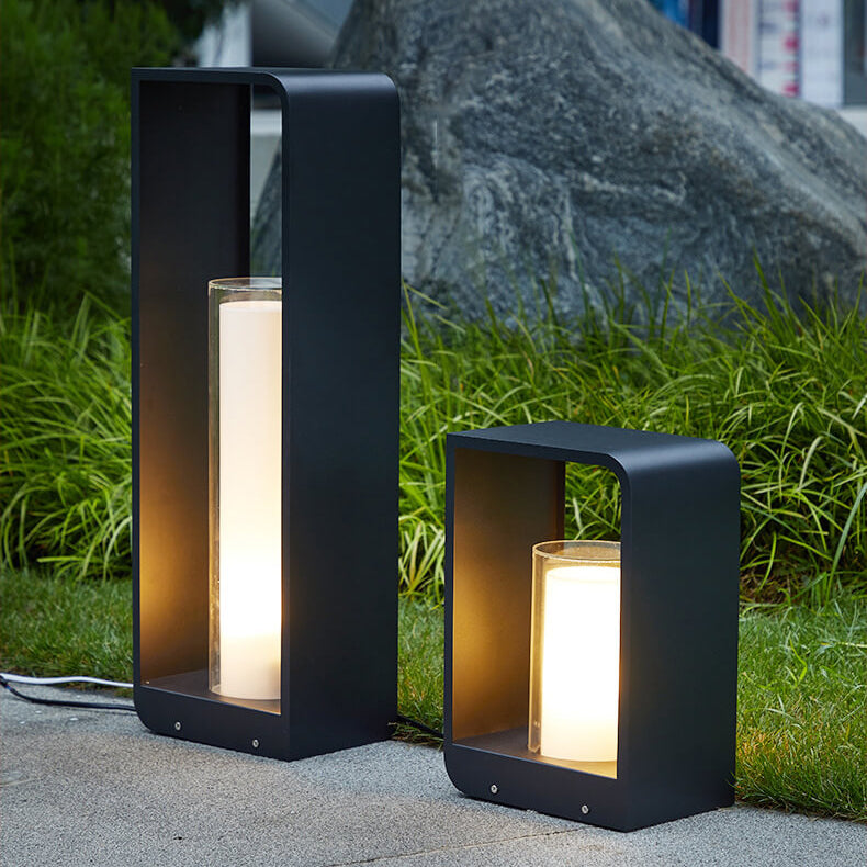 Lampe de jardin LED pour extérieur – lampe moderne carrée avec lumière chaude | Sansoti