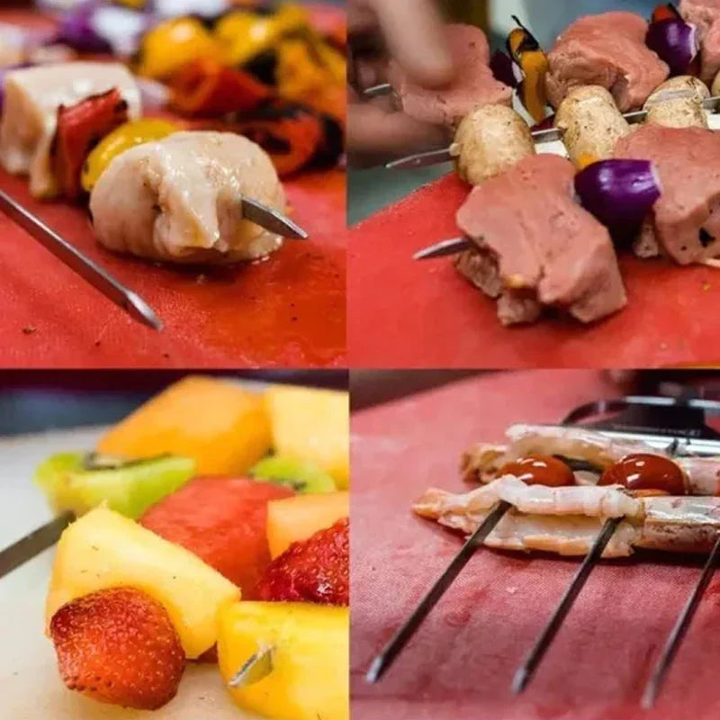 GrillMaster - Brochettes de barbecue 3-en-1
