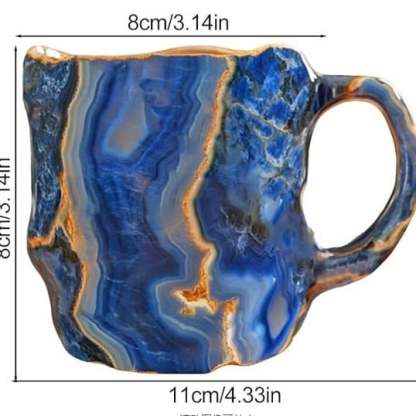 Tasses à Café en Verre Minéral Artisan | Isolées et Sûres pour les Micro-ondes | 350-450 ml