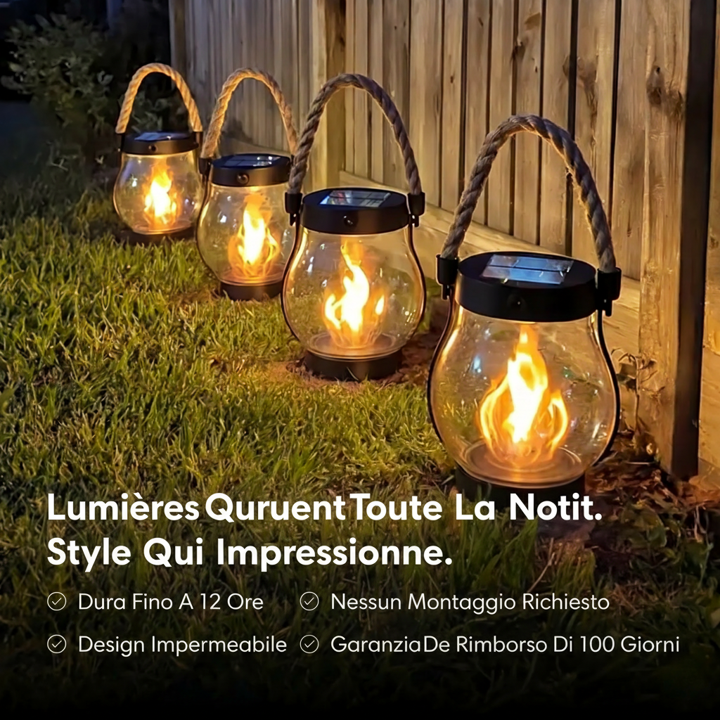 Lanterna Solaire d'Extérieur pour Jardin, Terrasse et Patio