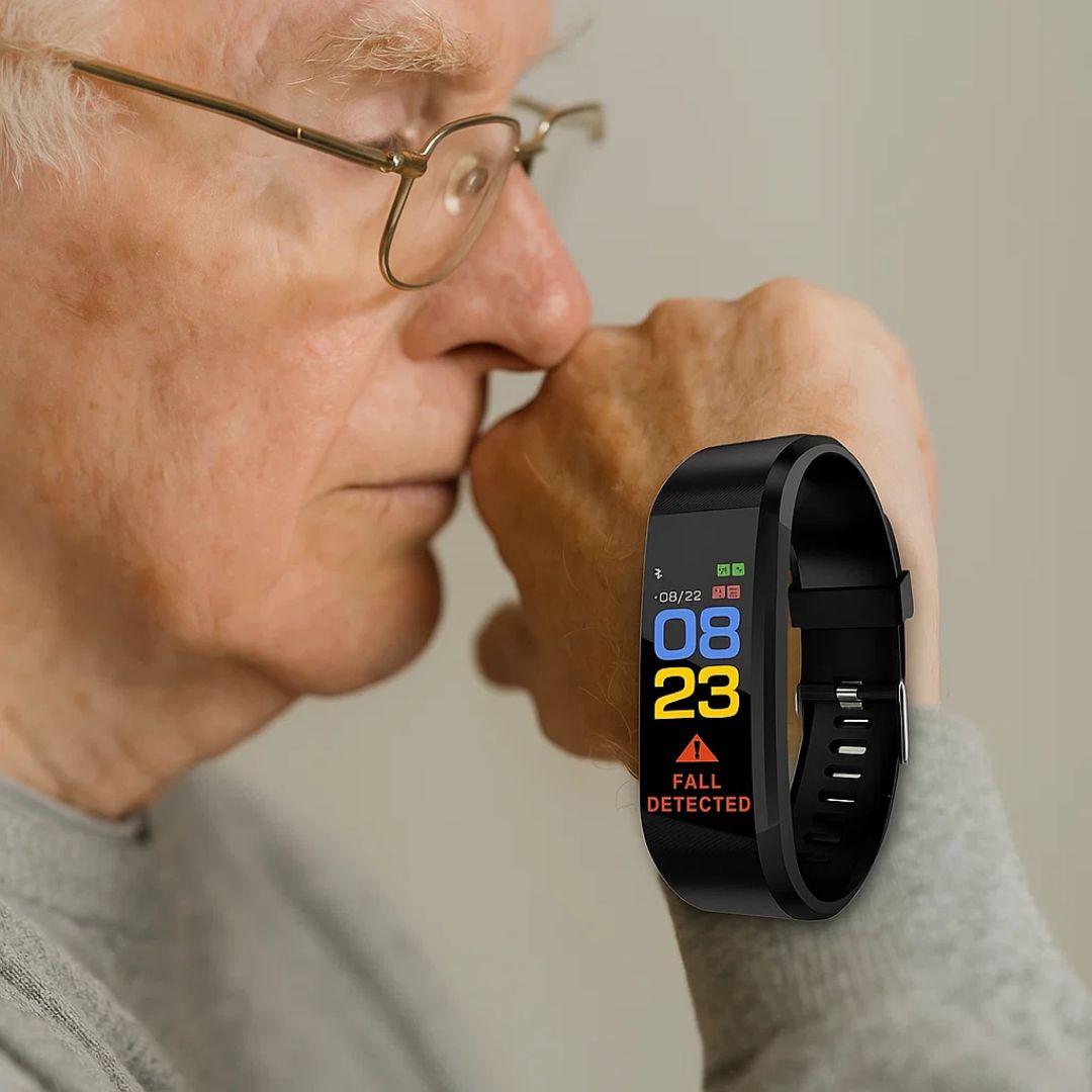 Bracelet pour Seniors avec Détection de Chute – Tracker de Fitness