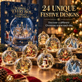 Calendrier de l'Avent de 24 jours avec surprises – 24 pendentifs en forme de boule de Noël à découvrir chaque jour