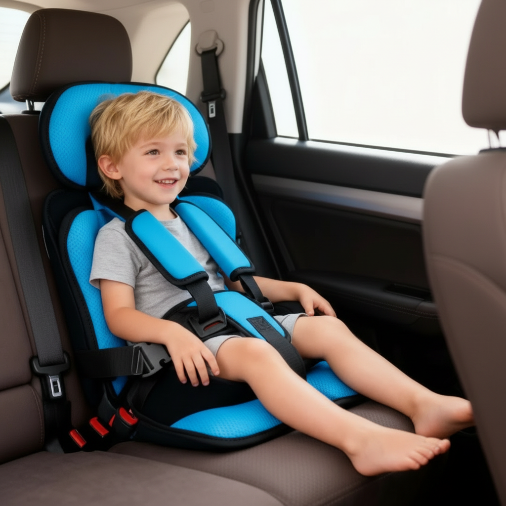 Siège d'auto rehausseur pour enfant portable et pliable