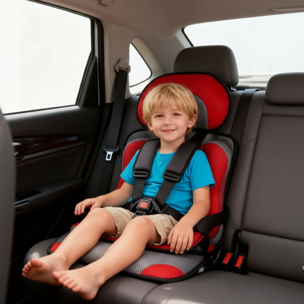 Siège d'auto rehausseur pour enfant portable et pliable