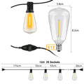 Guirlande LED Résistante aux Intempéries pour l'Extérieur – Guirlande Lumineuse Décorative