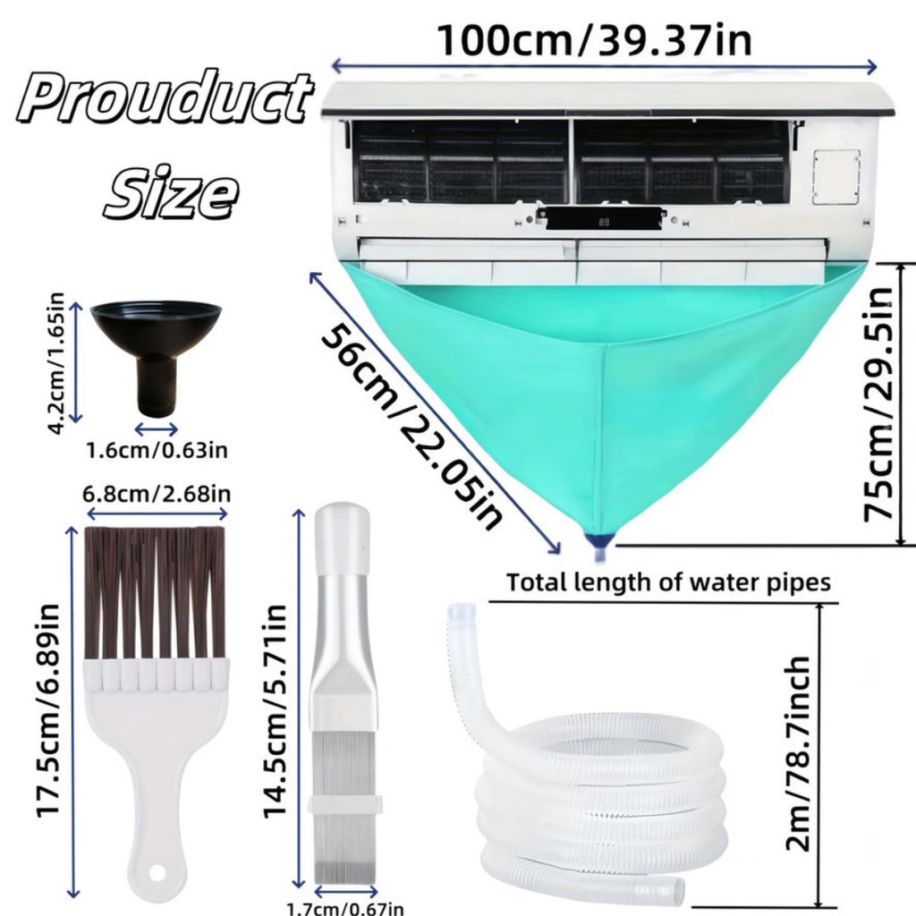 Set de housses de nettoyage pour climatisation - kit d'entretien complet
