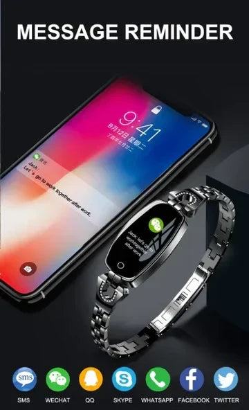 Tracker de Fitness Intelligent avec Moniteur de Fréquence Cardiaque et de Pression Artérielle pour Femmes