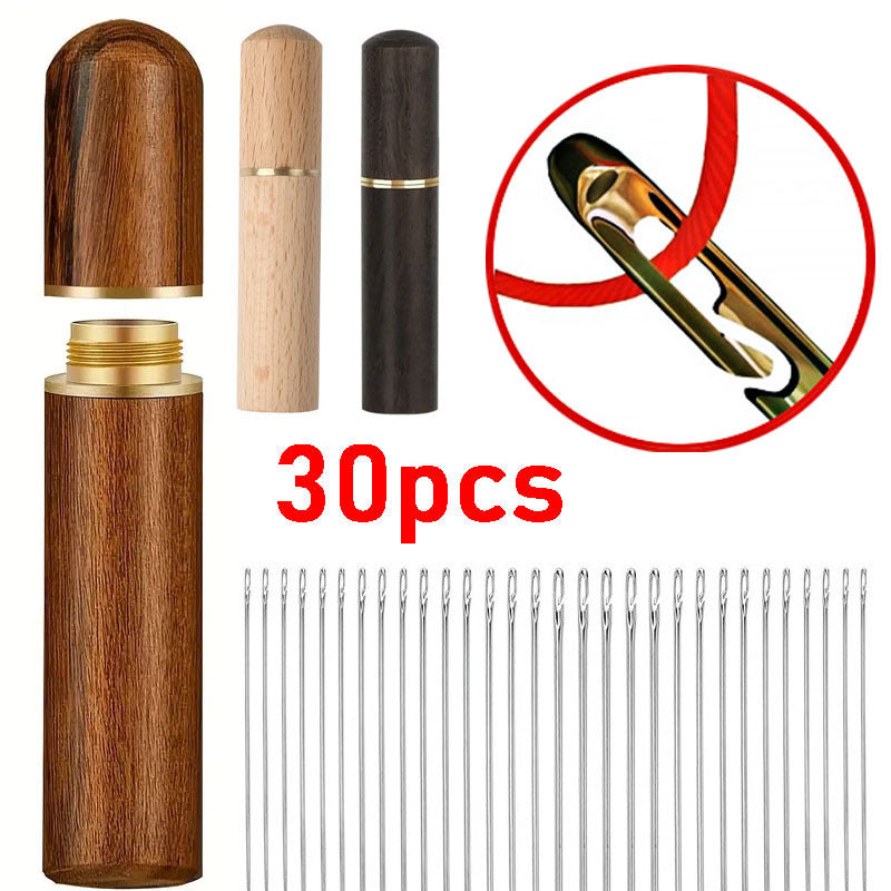 Kit d'Aiguilles à Coudre à Enfilage Automatique YoPoll (30pcs)