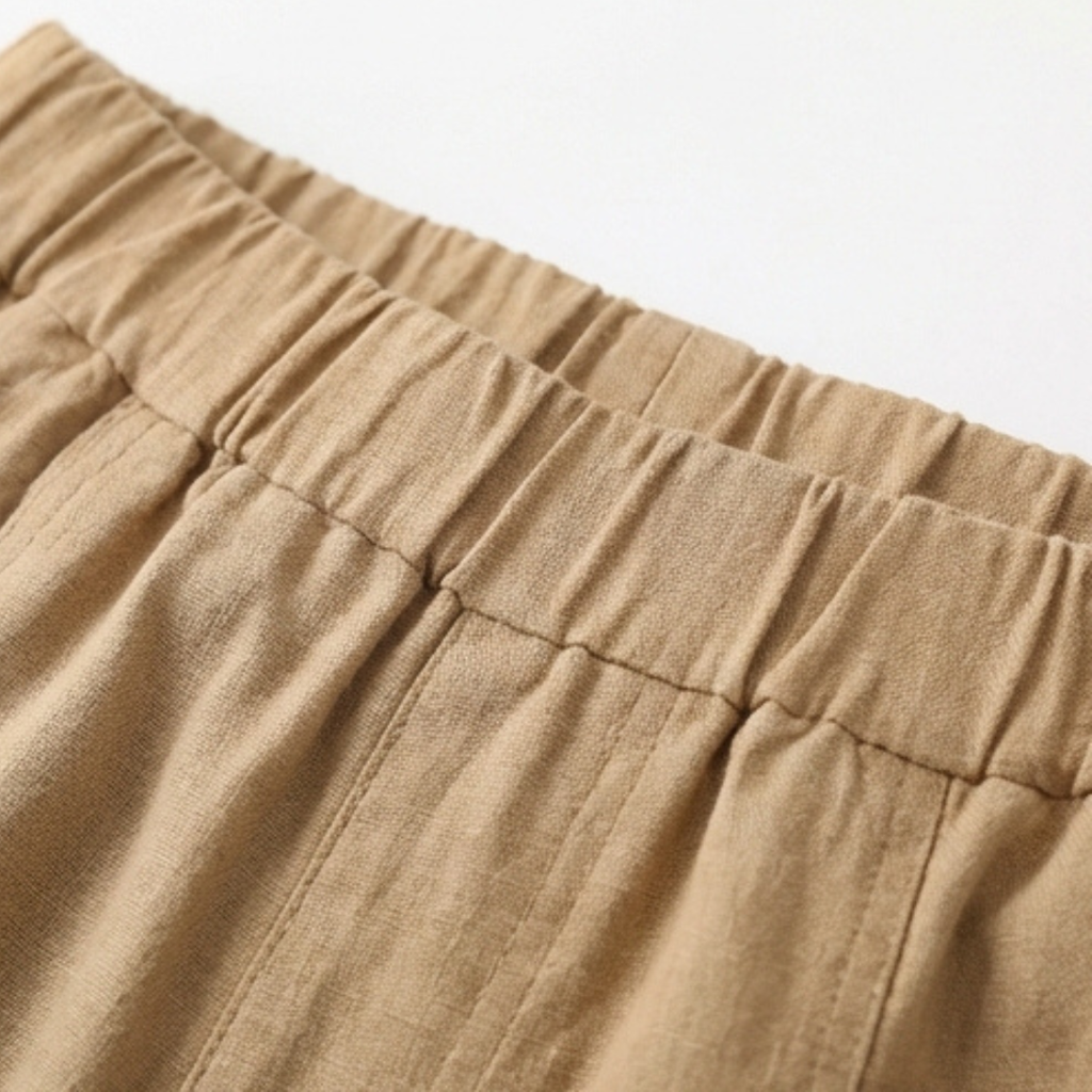 Linara – Pantalon Tapered en Coton et Lin