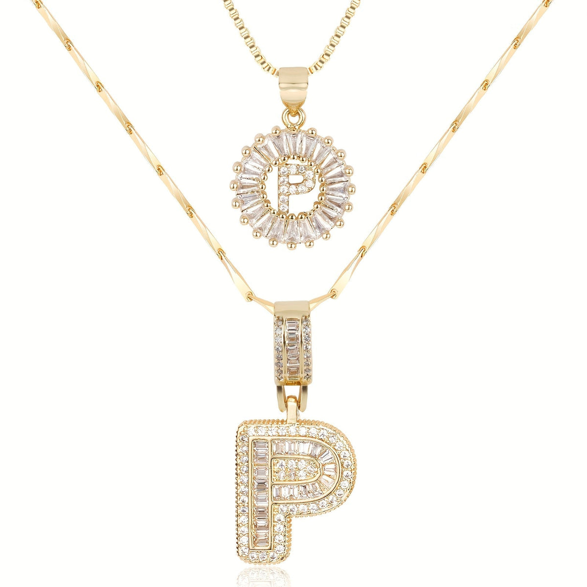 Collier GemLetter - Pendentif Initial avec Finition Luxe