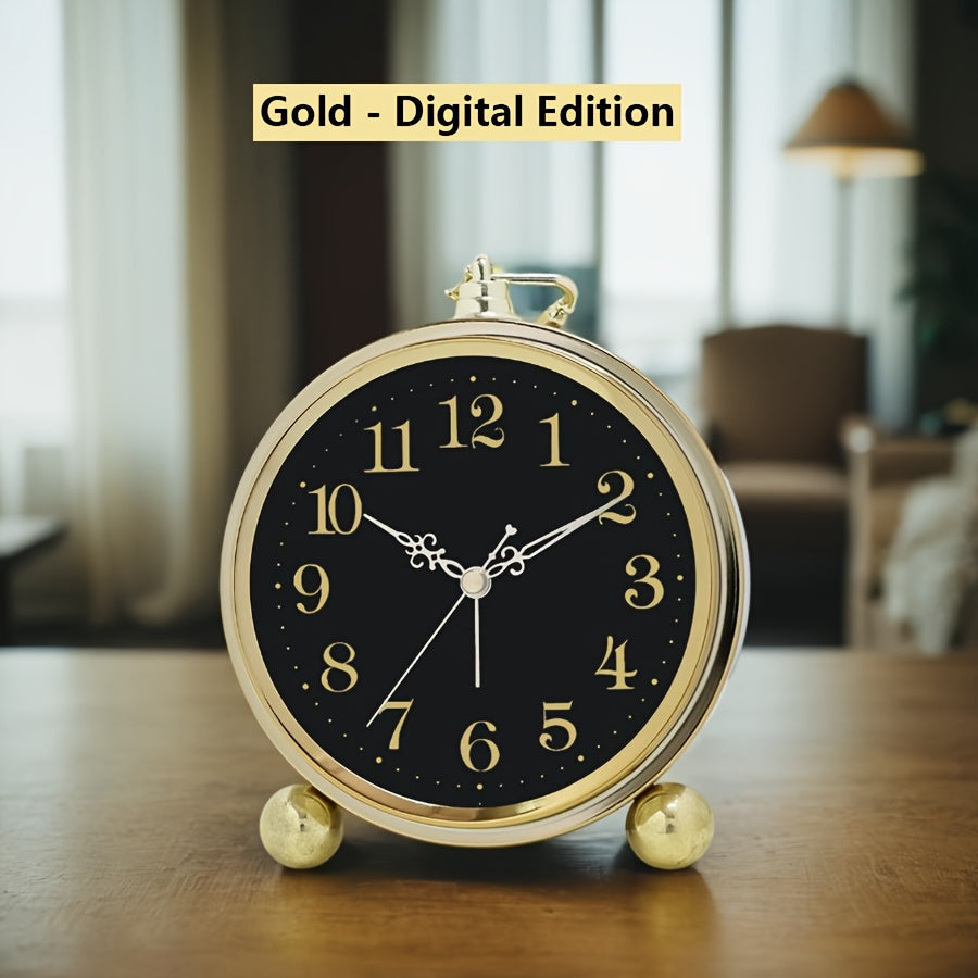 Horloge de Bureau Silencieuse de Style Européen Intemporelle pour Espaces Paisibles