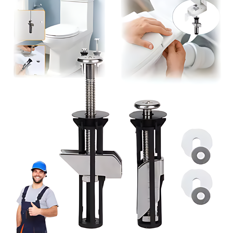 Globetrek° ToiletBolt 1+1 Set GRATUIT : Kit de Verrouillage de Toilette et Ensemble de Vis