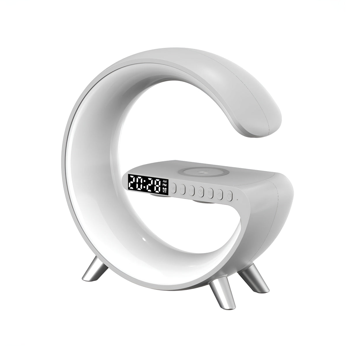 G-Shape™ - Réveil, Lumière d'Ambiance, Haut-parleur & Chargeur Sans Fil
