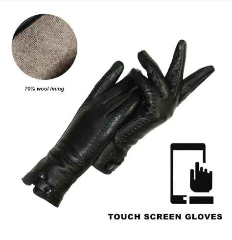 Gants en cuir Kristy Winter | Vintage et élégant