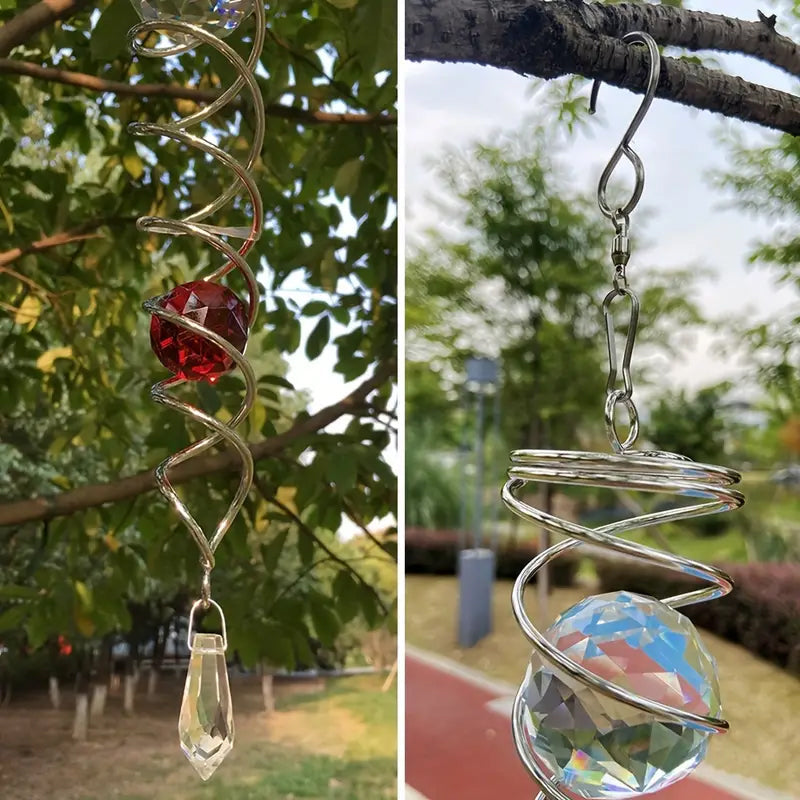 1+1 GRATUIT | CrystalTwister - Spirale Métallique en Cristal Mobile