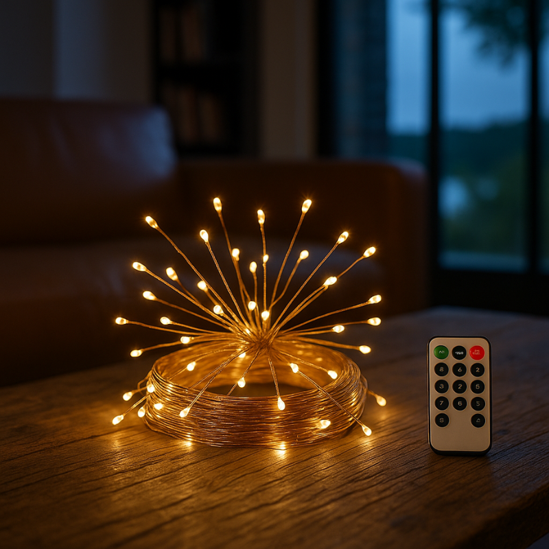 FlexiGlow | Lumières LED en fil de cuivre – Transformez n'importe quel espace avec magie ✨