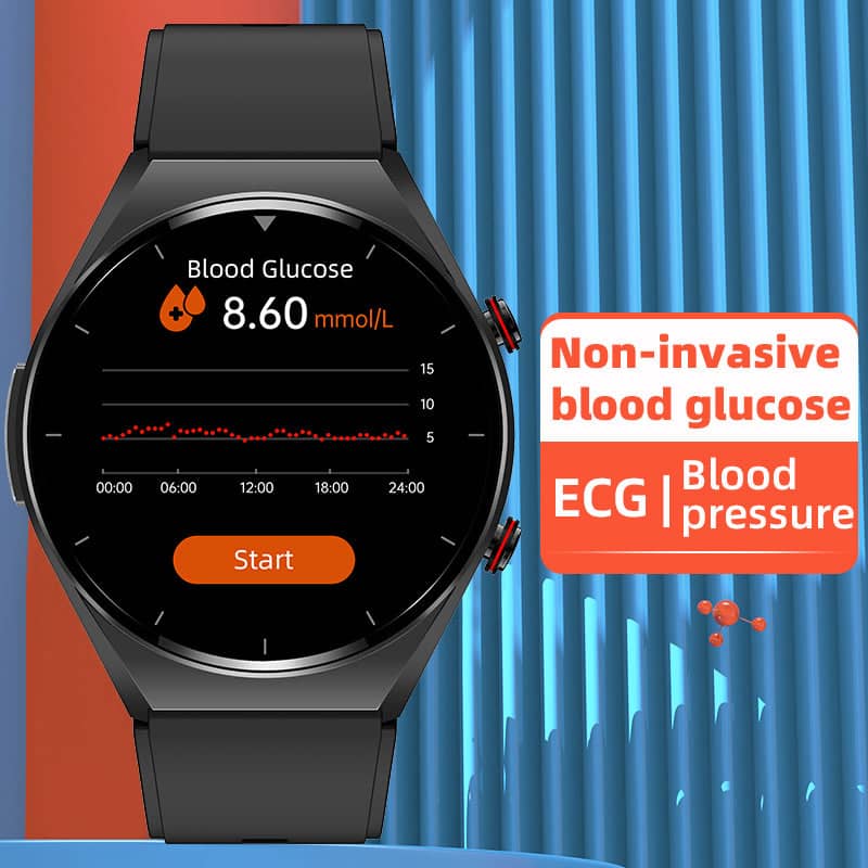 Skanto | Montre de santé Én-Klikk Glycémie Tension artérielle ECG/EKG HRV Surveillance cardiaque Suga Pro Montre intelligente