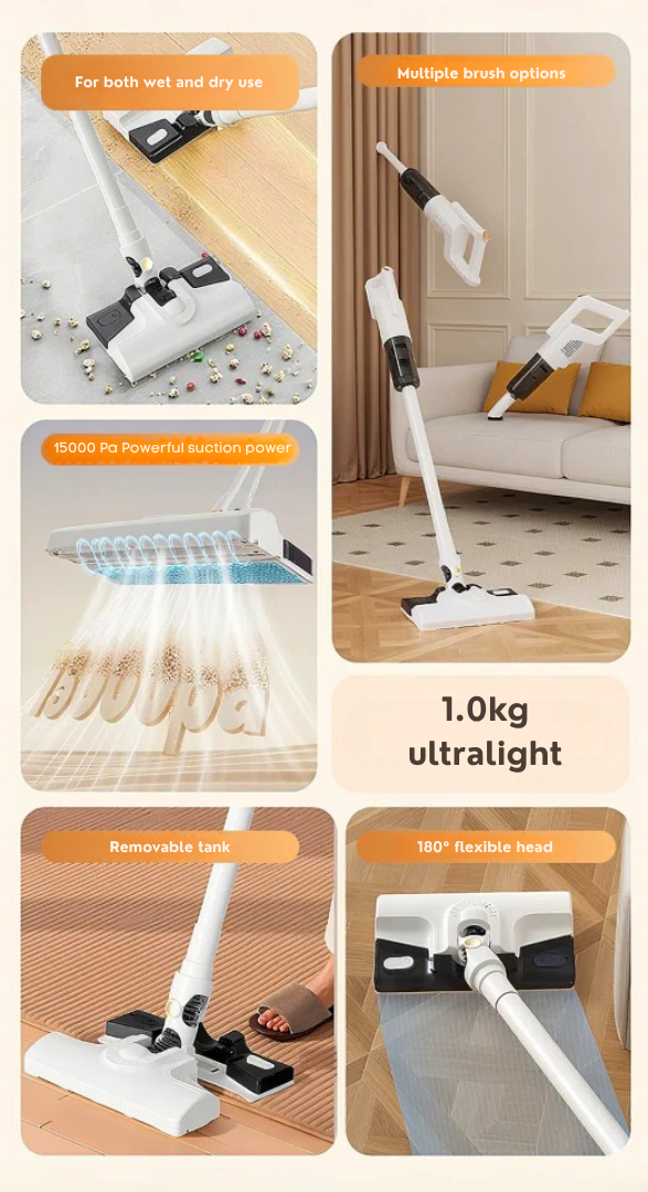 VioraClean™ Aspirateur Sans Fil 3-en-1 — Une Puissance Sans Effort Qui Vous Libère Des Tâches Ménagères