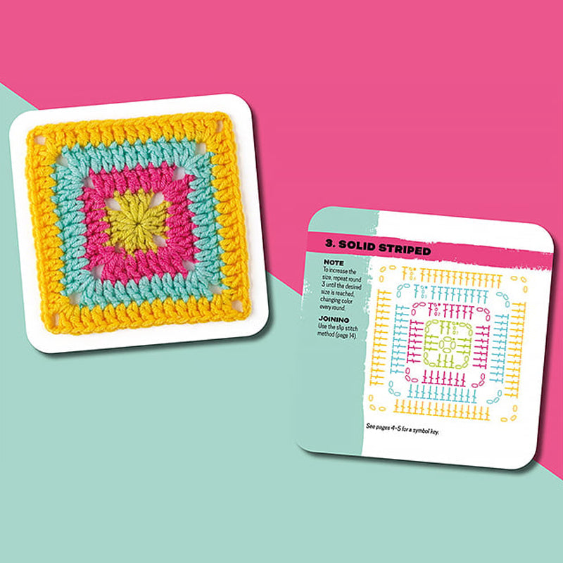 CrochetCards : Ensemble de Cartes Guide de Crochet Carré