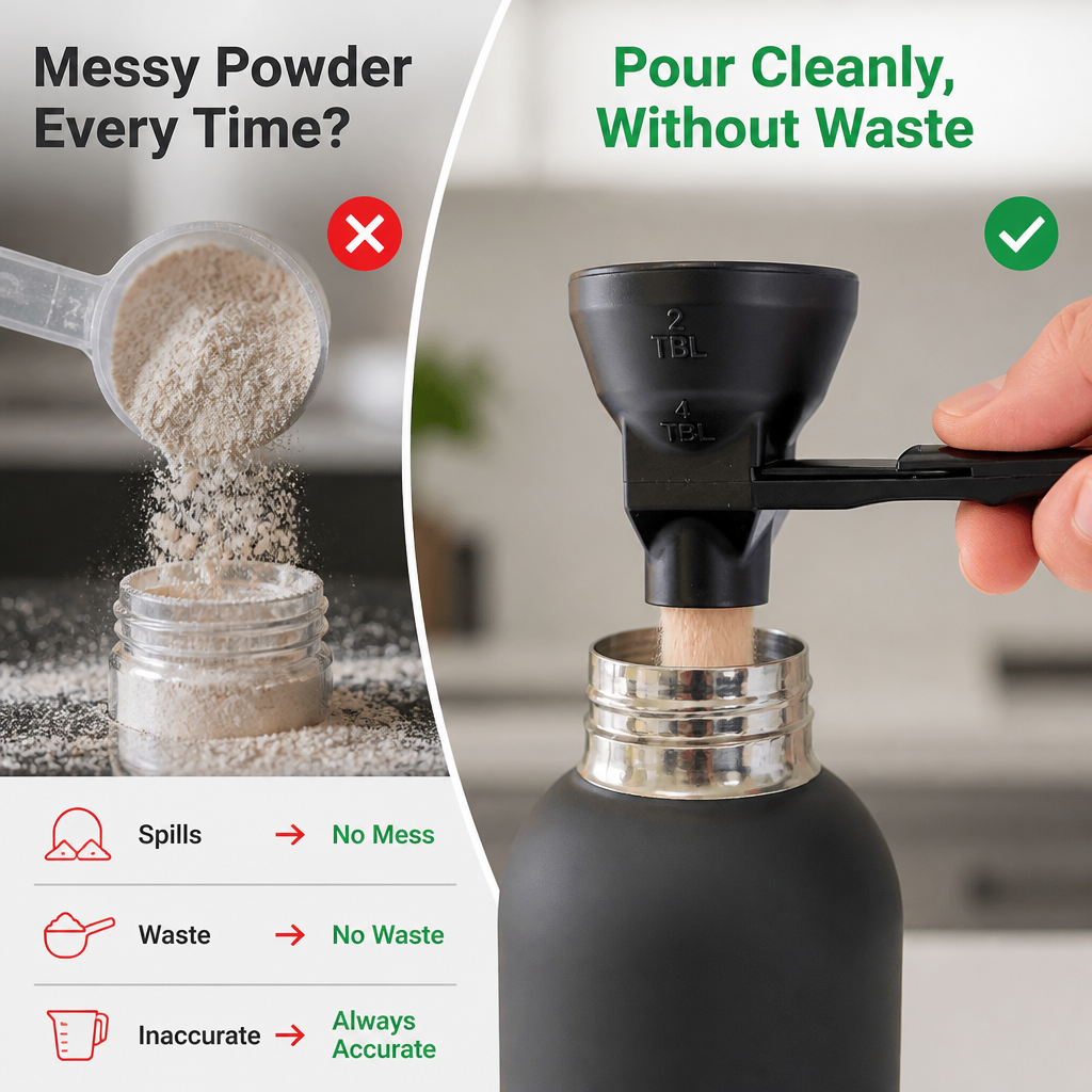 Doseva™ — Pour Parfaitement Chaque Fois Sans Un Seul Renversement