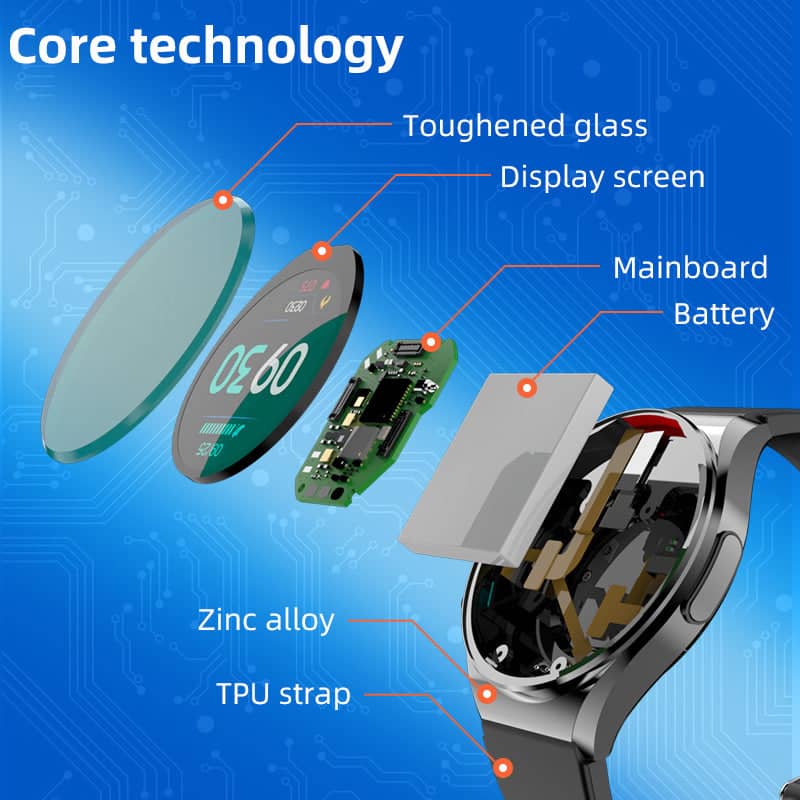 Skanto | Montre de santé Én-Klikk Glycémie Tension artérielle ECG/EKG HRV Surveillance cardiaque Suga Pro Montre intelligente
