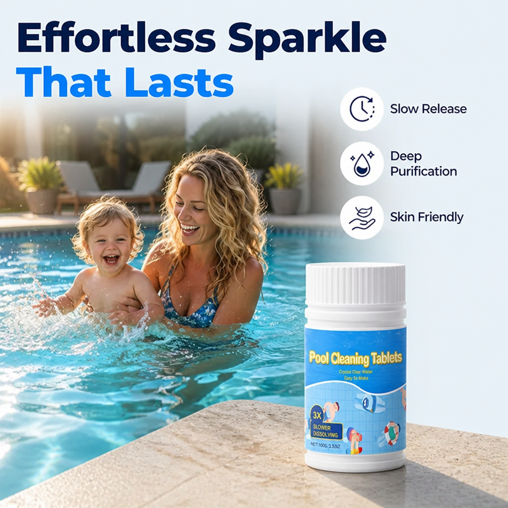 Tablettes de piscine ClearLuxe™ — Éclat sans effort qui rend chaque baignade irrésistible