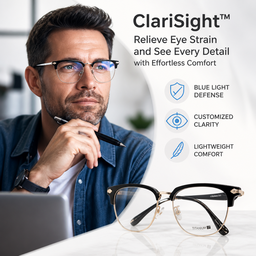 ClariSight™ — Soulagez la fatigue oculaire et voyez chaque détail avec un confort sans effort