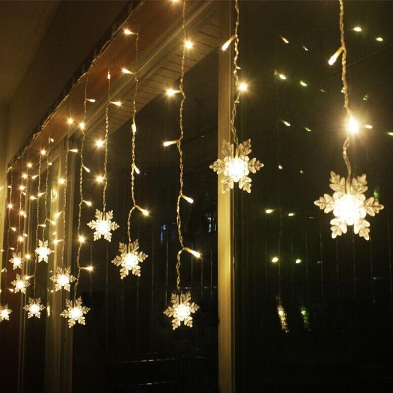 Éclairage de Rideau LED de Noël – Éclairage Festif Décoratif et Réutilisable
