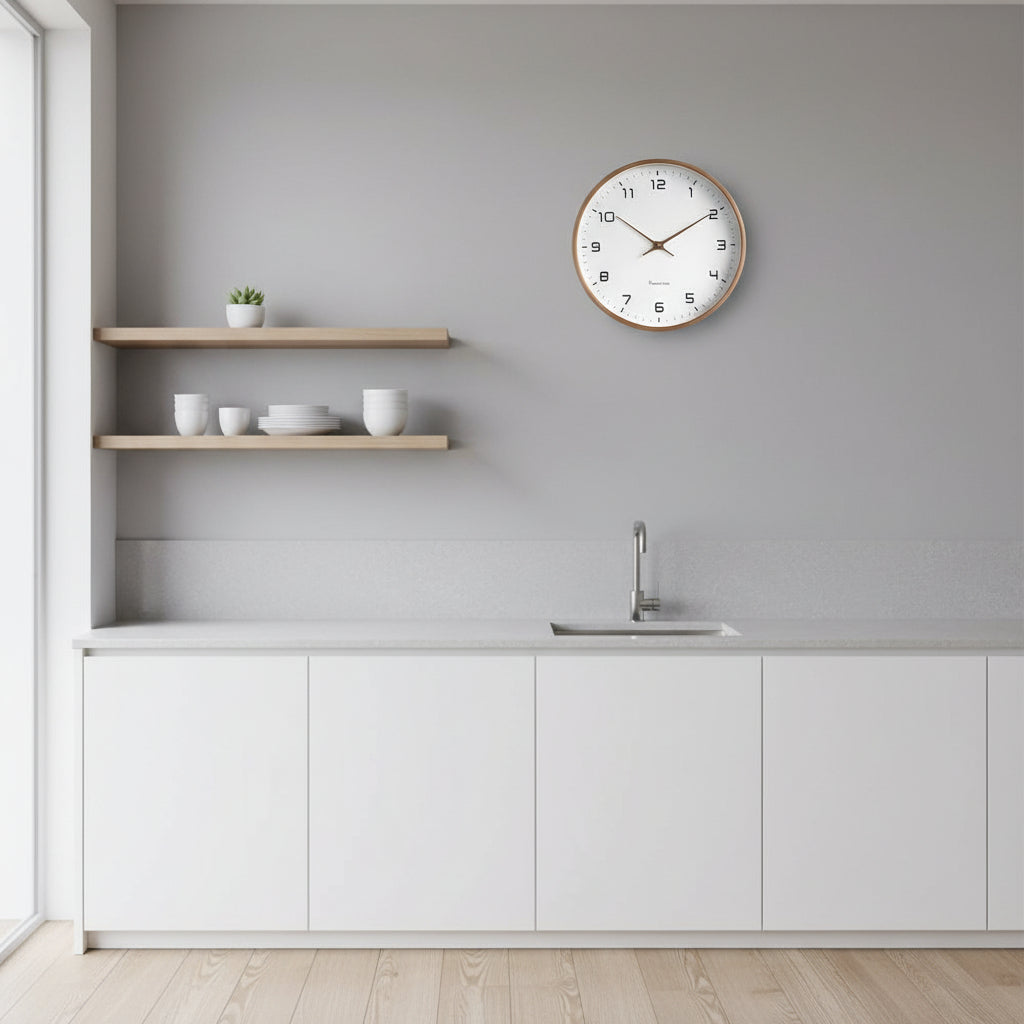 Horloge murale en bois Claryo Design minimaliste