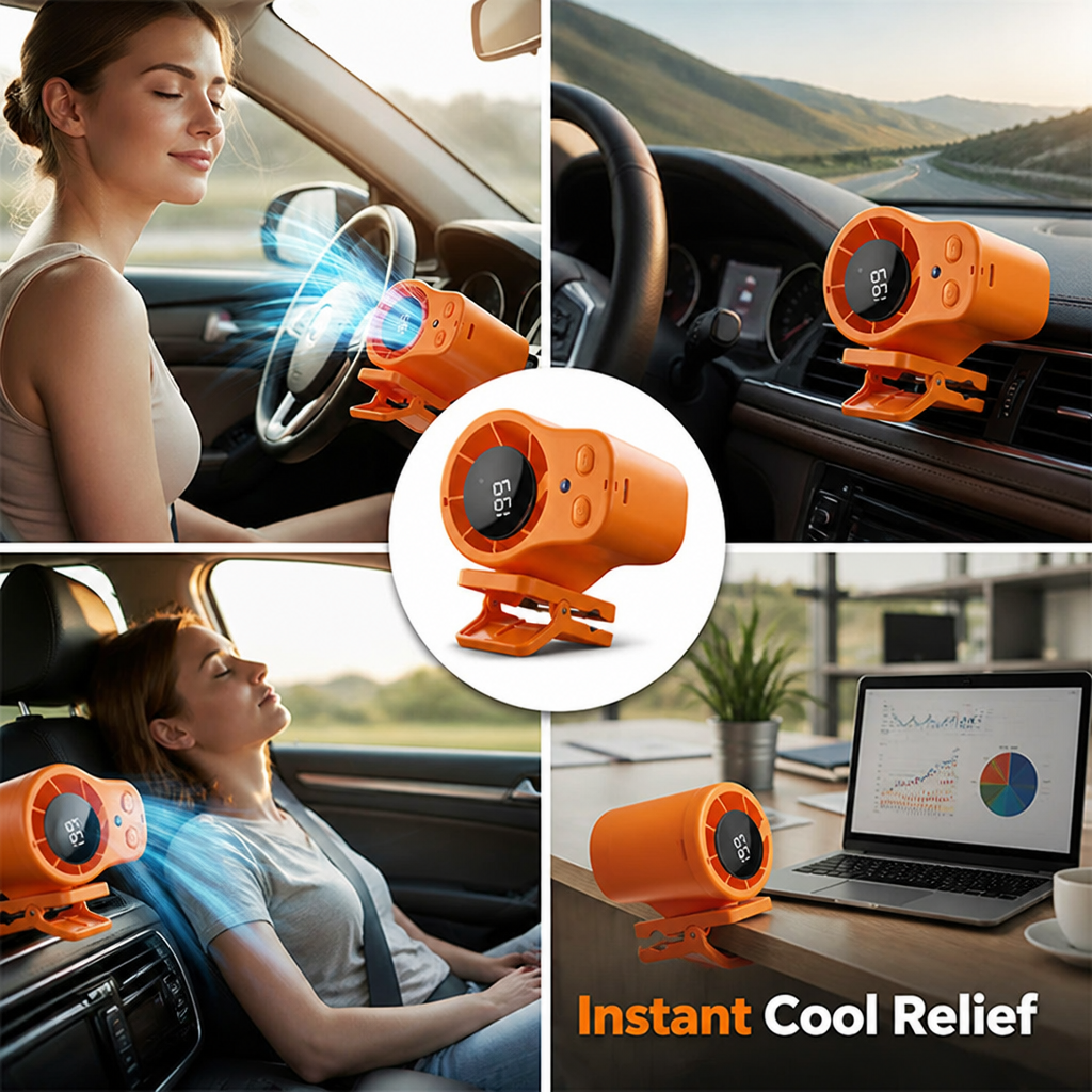 ChillBreeze™ — Saisissez l'instant, un refroidissement mains libres pour clarifier votre esprit et écraser la chaleur
