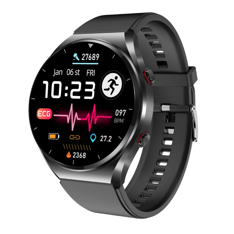 Skanto | Montre Connectée Santé Én-Klikk Glycémie Tension Artérielle ECG/EKG HRV Surveillance Cardiaque Suga Pro
