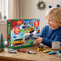 Calendrier de l'Avent de Noël avec des voitures en fonte pour enfants