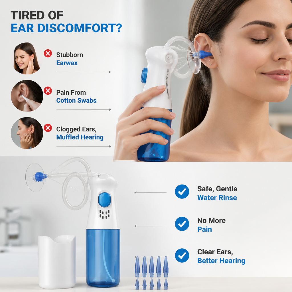 ClearStream™ — Transformez vos soins des oreilles en un rituel apaisant et rafraîchissant