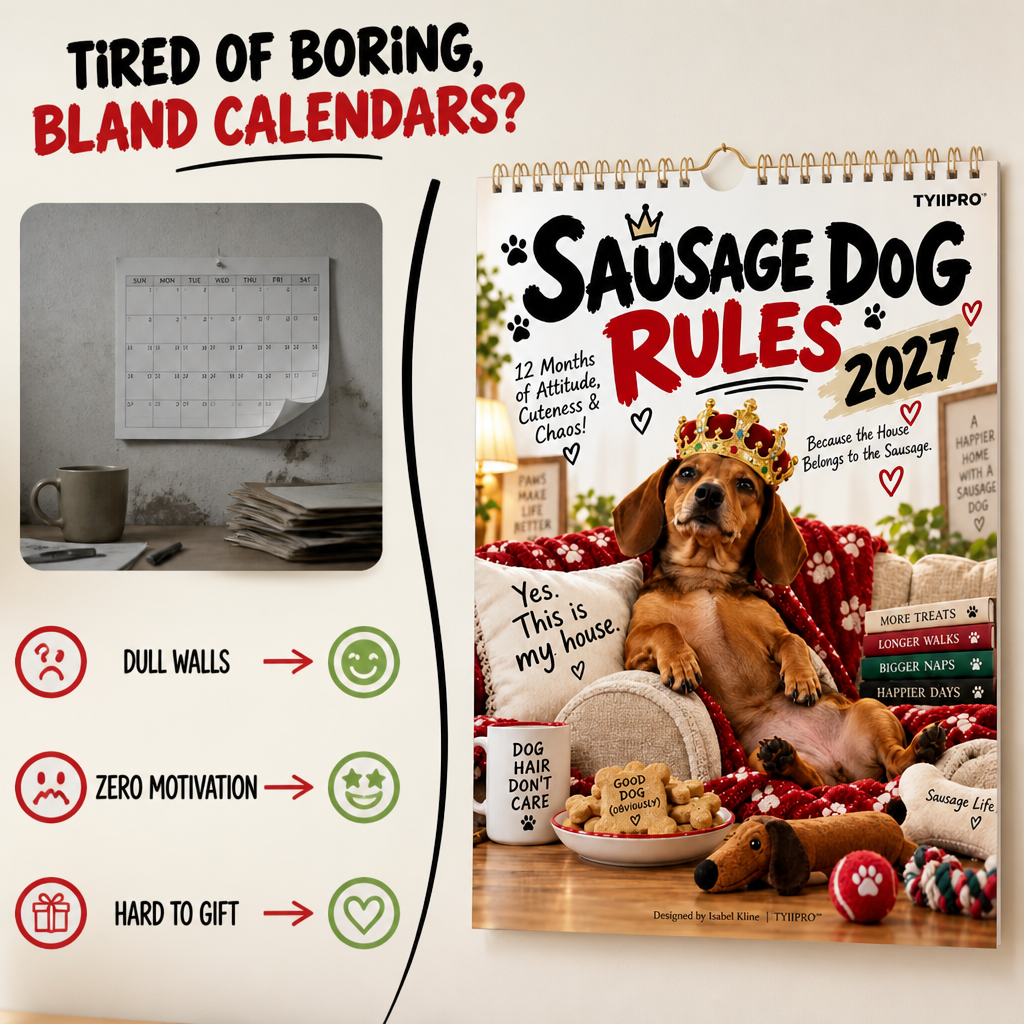 Calendrier Sarcastique CheekiDachs™ — Faites de Chaque Jour une Célébration Hilarante de Malice et de Sourires