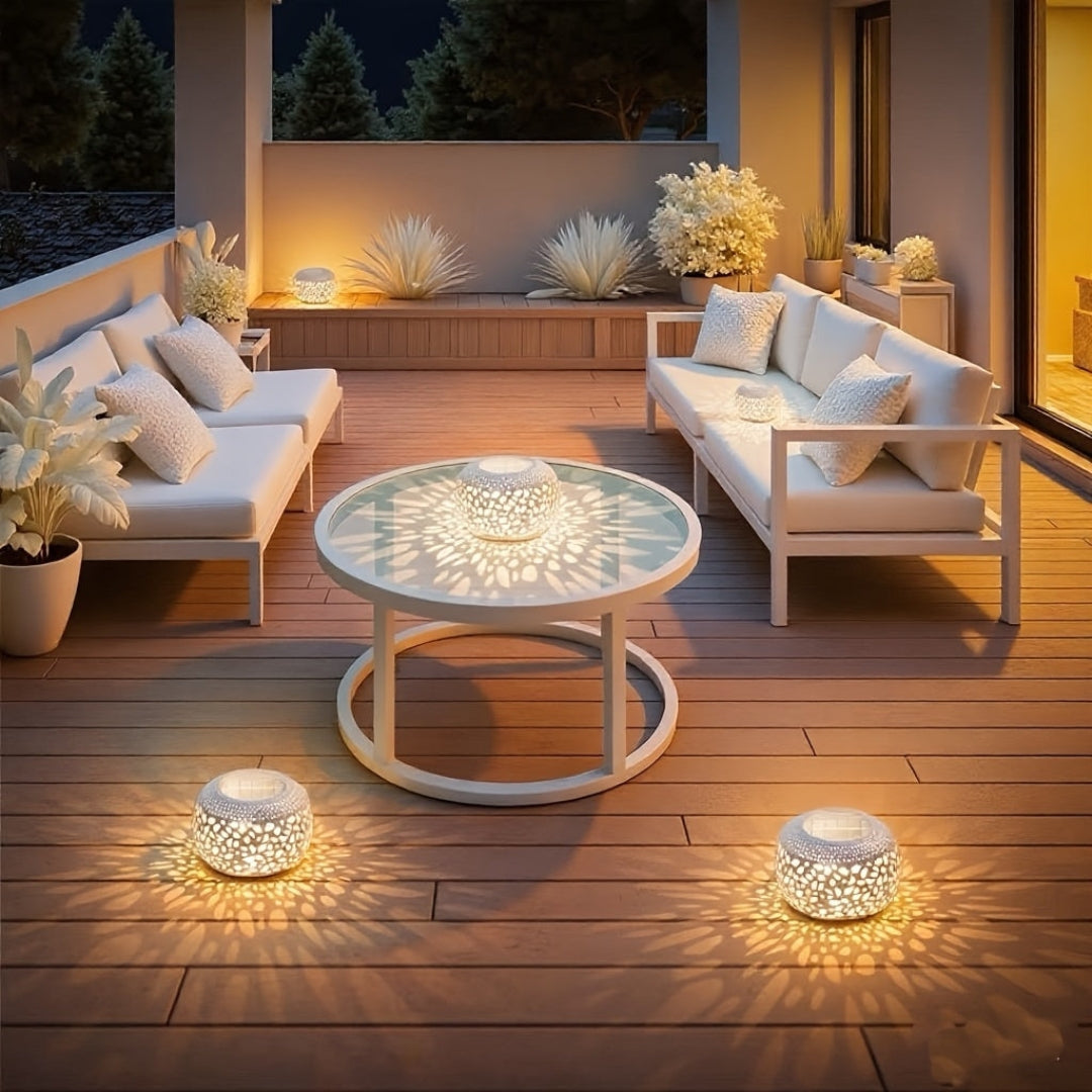 Lampe de Table Solaire d'Extérieur - Lampe Solaire Ambiante pour l'Extérieur
