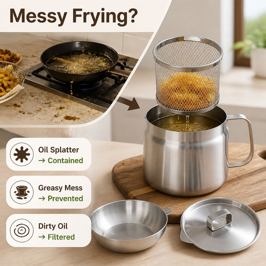 CrispEase™ — Débloquez une Friture Croquante et Pleine de Saveurs Sans Désordre ni Stress