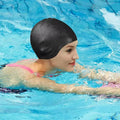 Bonnet de bain en silicone pour cheveux longs, bonnet de bain avec protection pour les oreilles, bonnet de bain imperméable pour femmes et hommes