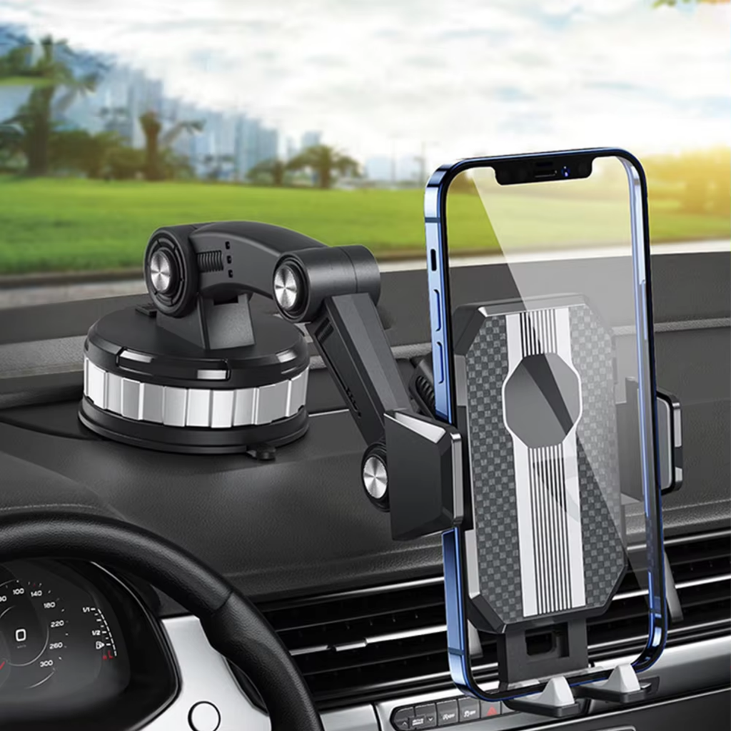 Support de téléphone Auto GripTech | Forte adhérence du ventouse | Rotation 360° | Utilisation à une main