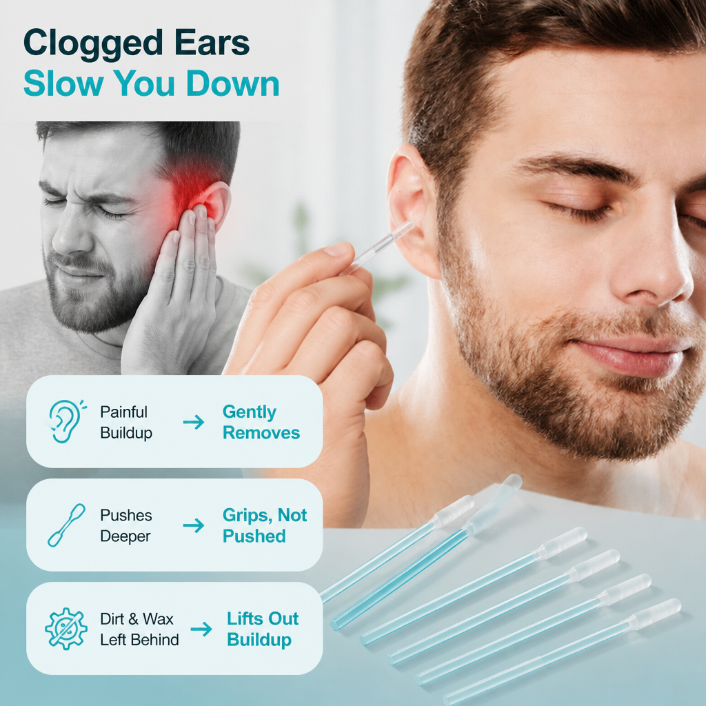 Earlivane™ — Nettoyage des oreilles sans effort qui vous laisse frais et léger chaque jour (24 pièces)