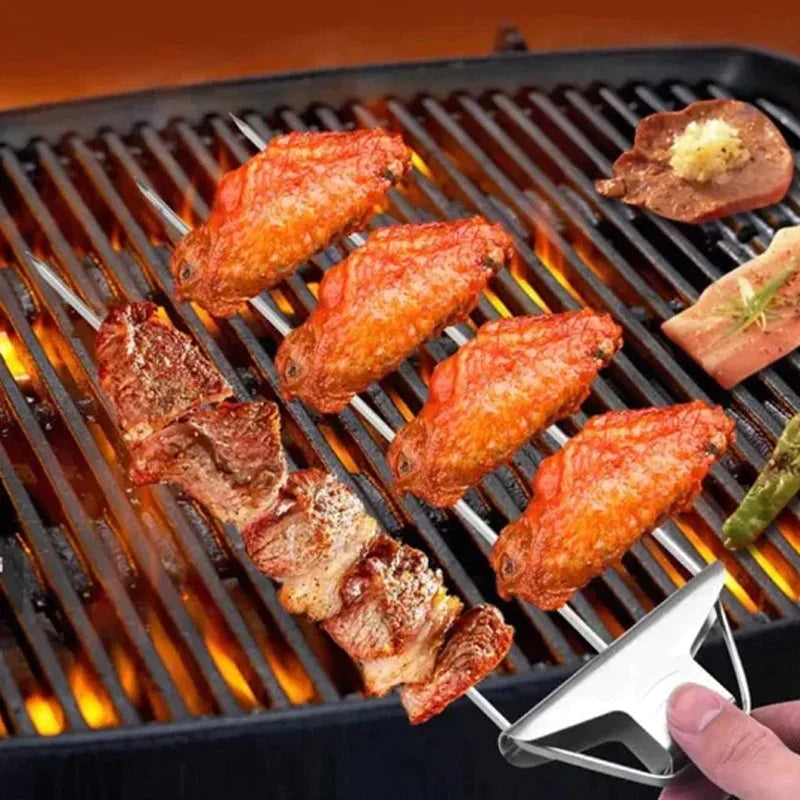 GrillMaster - Brochettes de barbecue 3-en-1