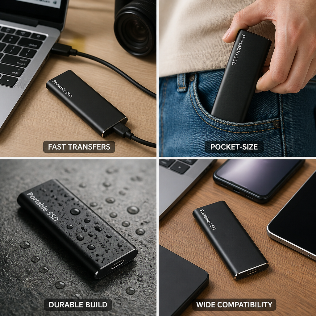 Disque dur externe portable 4 To USB-C (compatible PC et Mac)