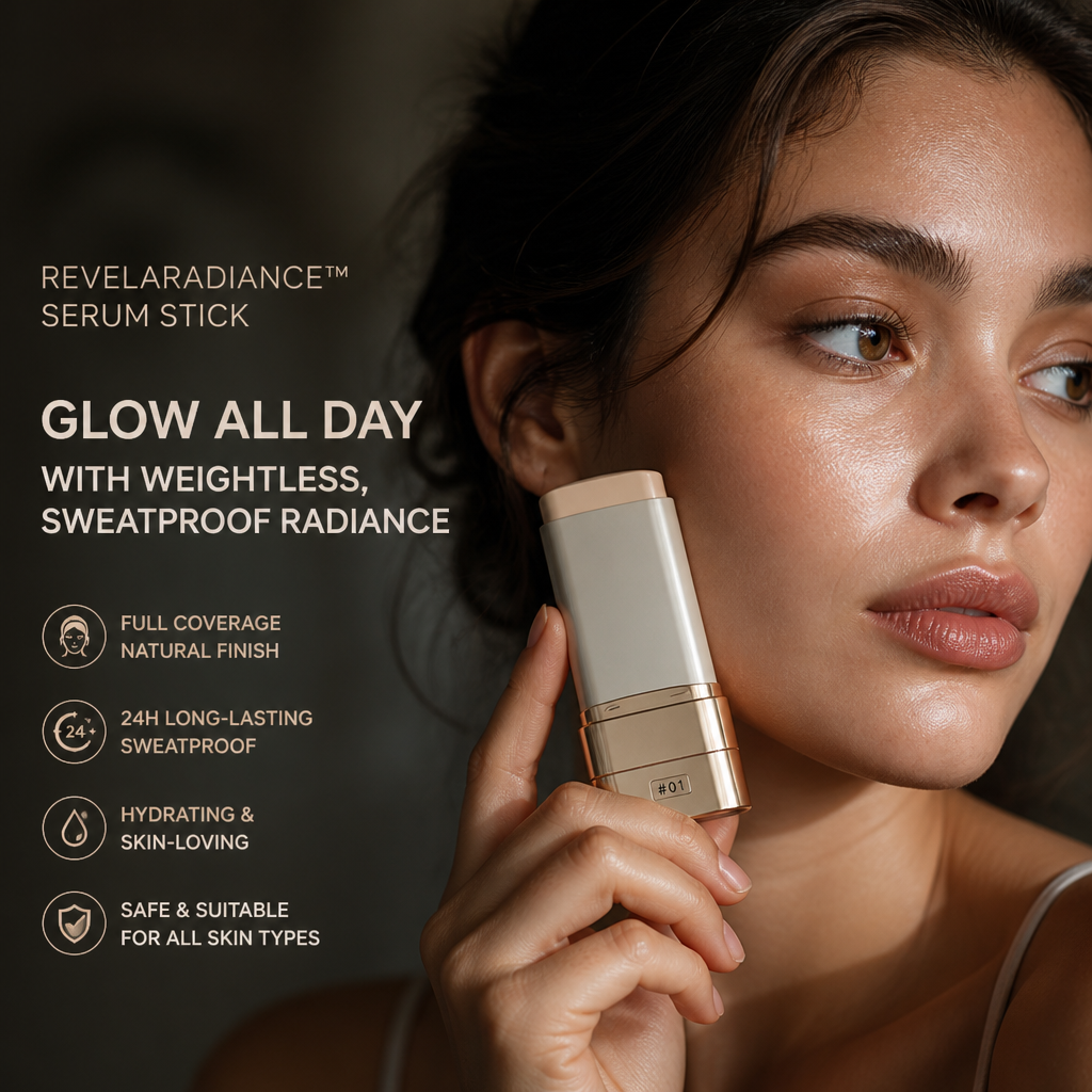 RevelaRadiance™ — Appliquez la Peau en Verre Coréenne qui Reste en Place Toute la Journée | Éponge Gratuite