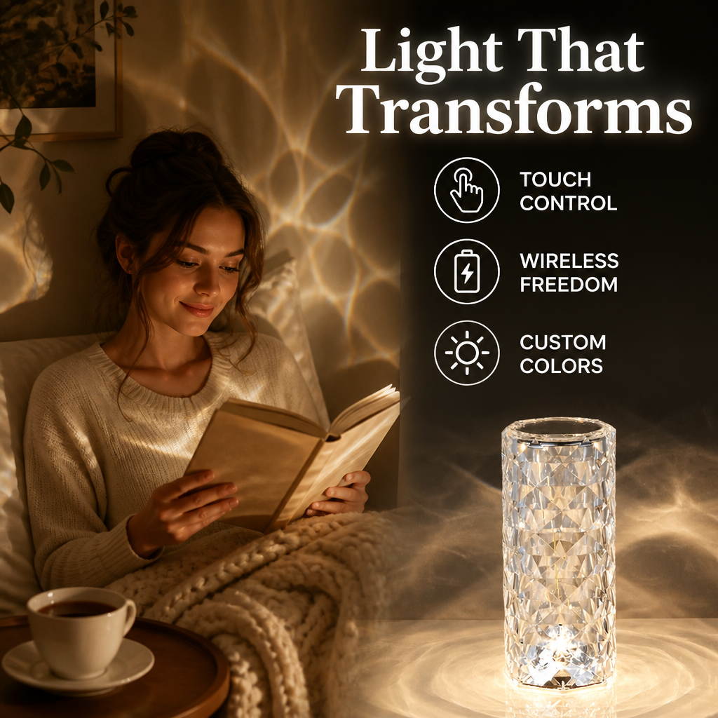 AuraLume™ Lampe Prismatique — Transformez Instantanément N'importe Quel Espace en Votre Havre de Bien-Être Personnel