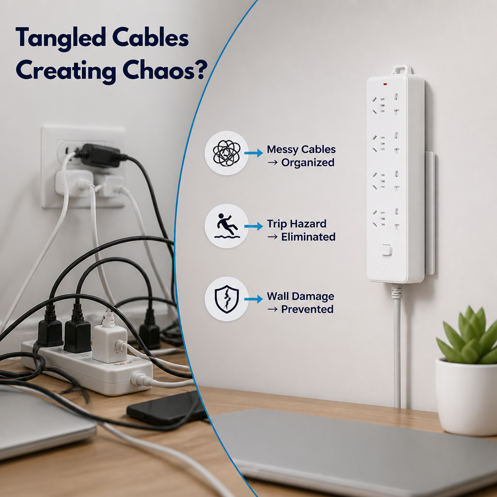 CableNest™ — Éliminez le désordre et ressentez un calme instantané