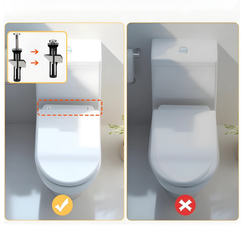 Globetrek° ToiletBolt 1+1 Set GRATUIT : Kit de Verrouillage de Toilette et Ensemble de Vis