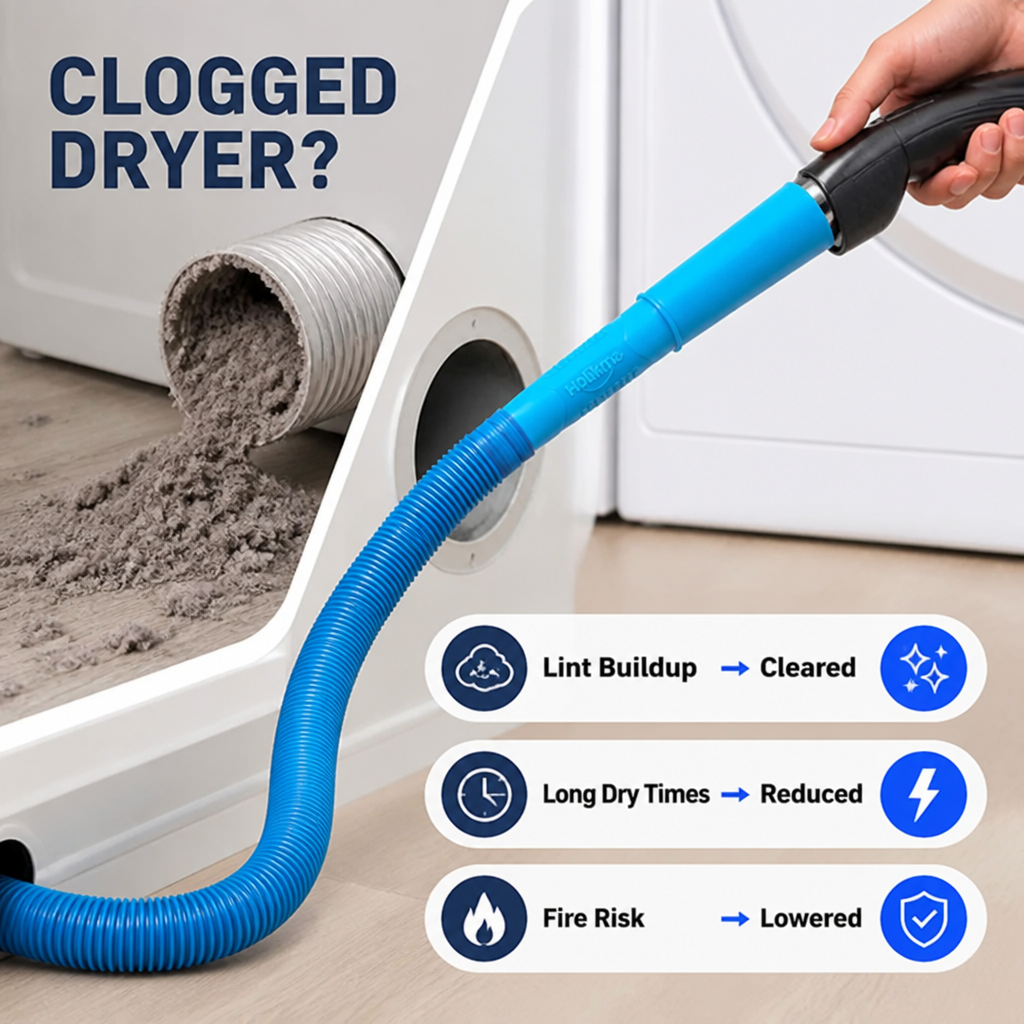 Ductivora™ — Protégez Votre Maison et Augmentez Instantanément la Performance de Votre Sèche-Linge