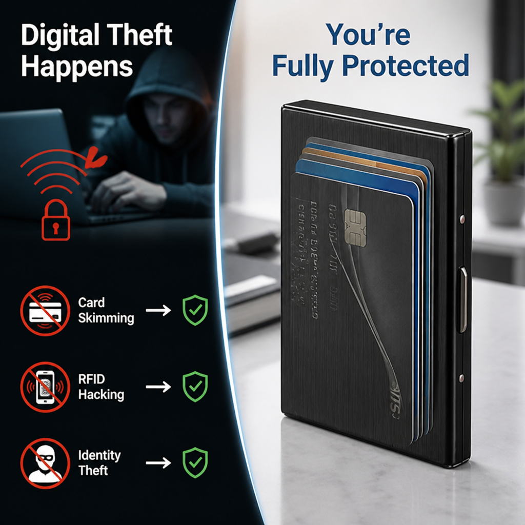 AeroGuard™ — Transportez la confiance avec une protection de carte invisible et à l'épreuve des balles