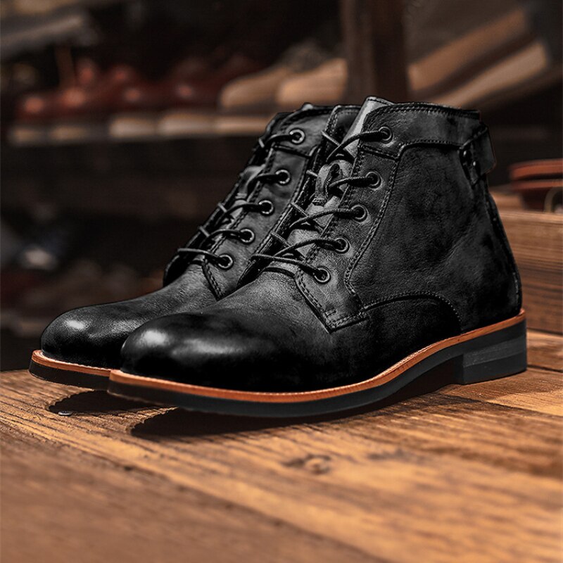 Bottes en cuir orthopédique pour hommes - Édition automne Atlas
