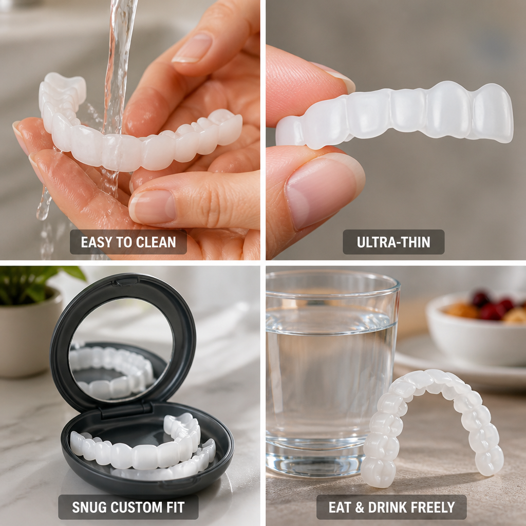 Veneers amovibles ultra-fins en acrylique avec kit de moulage